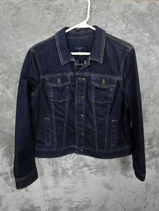 Talbots Jackets & Blazers - Talbots Classic Denim Jean Jacket Dard Blue Wash Size LP